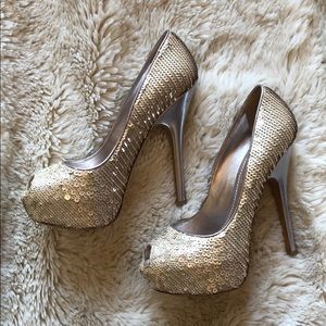Sequined Louis Vuitton Heels